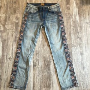 Embroidered Driftwood Jeans